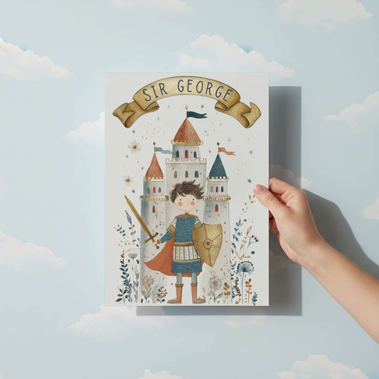 Personalised Knight Print | Unframed