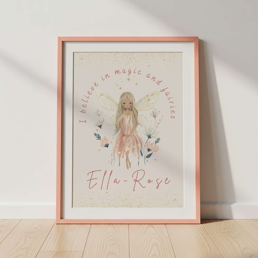 Personalised Fairy Quote Wall Art | Unframed