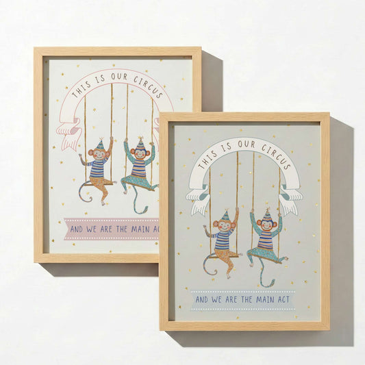 Circus Monkeys Words To Grow | Unframed