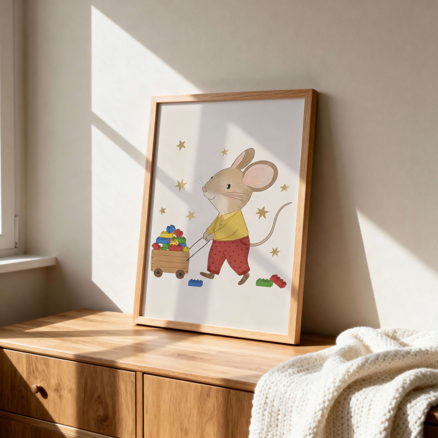 Brick Mouse Print | Unframed