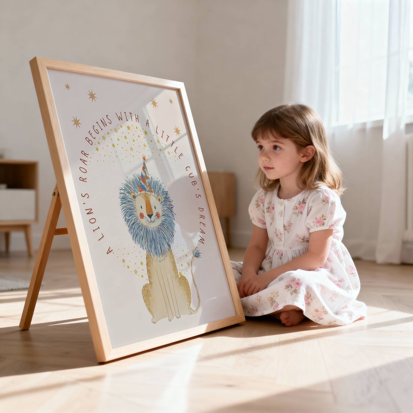 Personalised Pink Circus Wall Art Set of 3 | Unframed