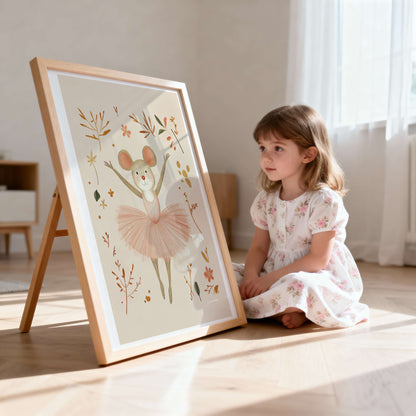 Ballerina Mouse Print | Unframed