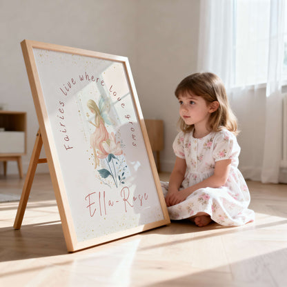 Personalised Fairy Quote Wall Art Print | Unframed
