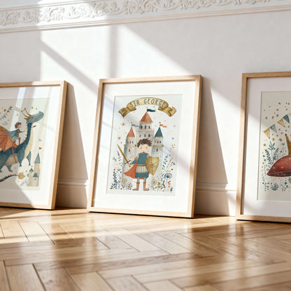 Personalised Knight Print | Unframed