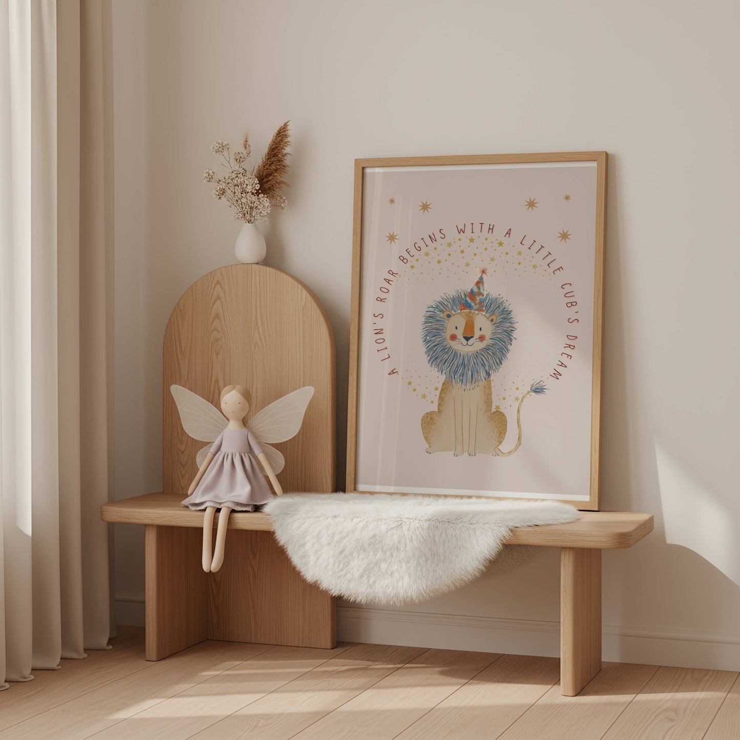 Circus Lion Words To Grow | Unframed