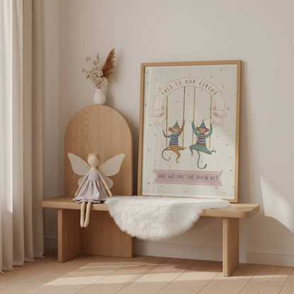 Circus Monkeys Words To Grow | Unframed