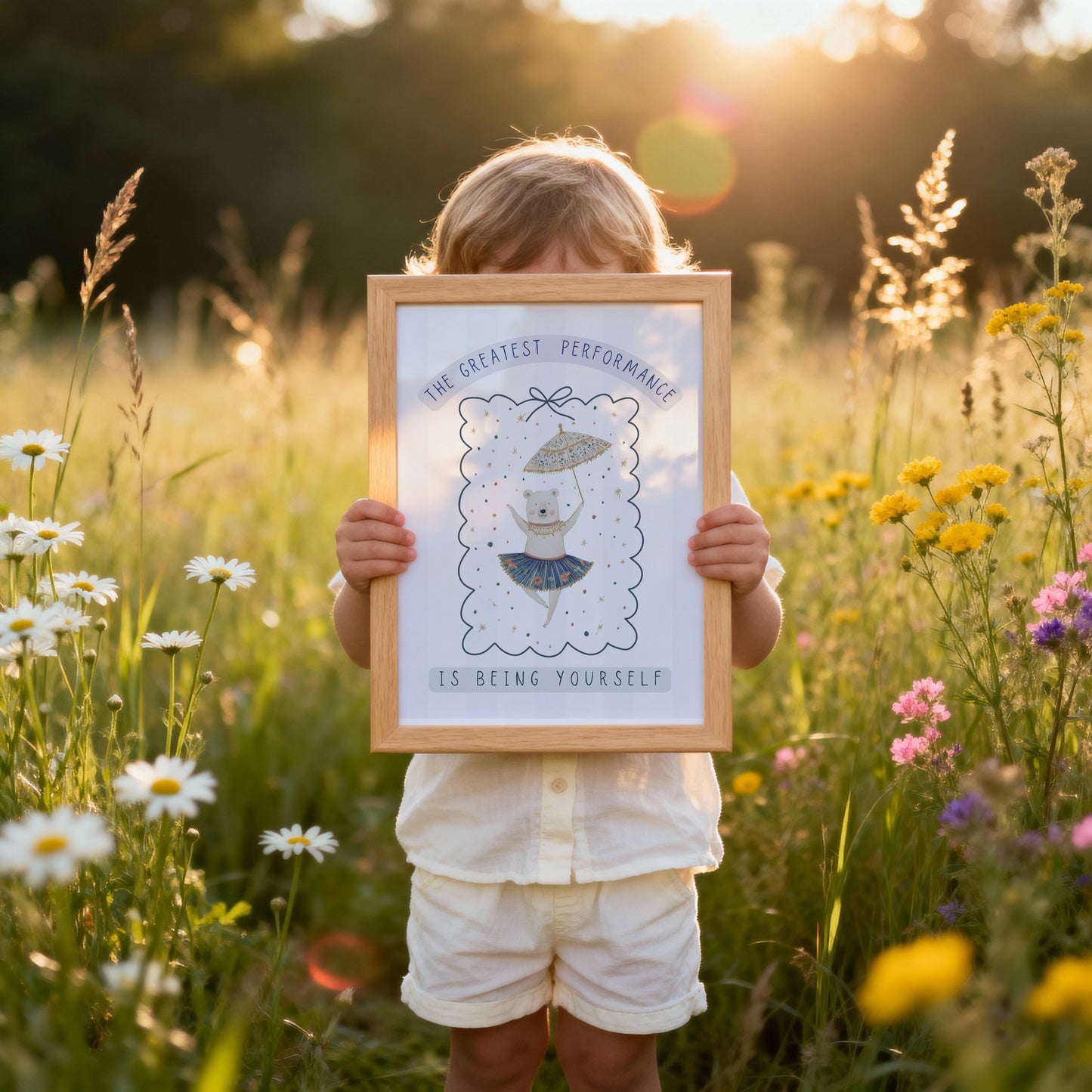 Circus Bear Words To Grow | Unframed