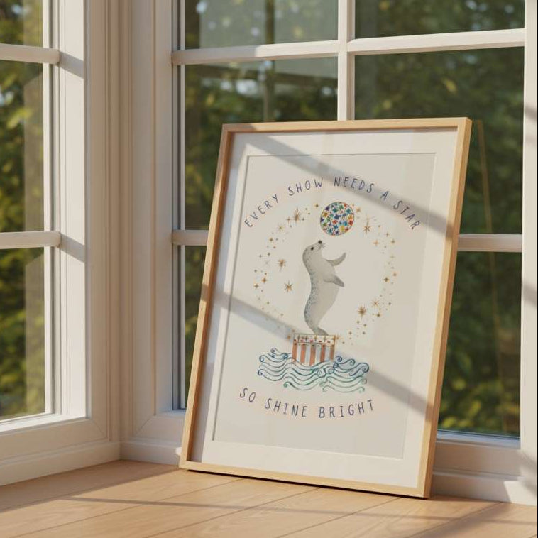Circus Seal Words To Grow | Unframed