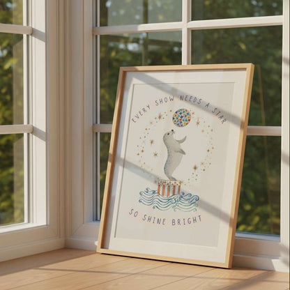 Circus Seal Words To Grow | Unframed