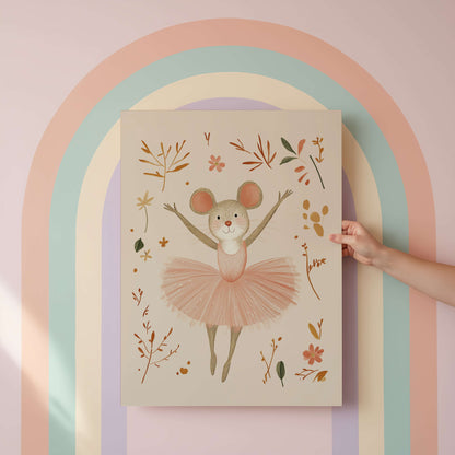 Ballerina Mouse Print | Unframed