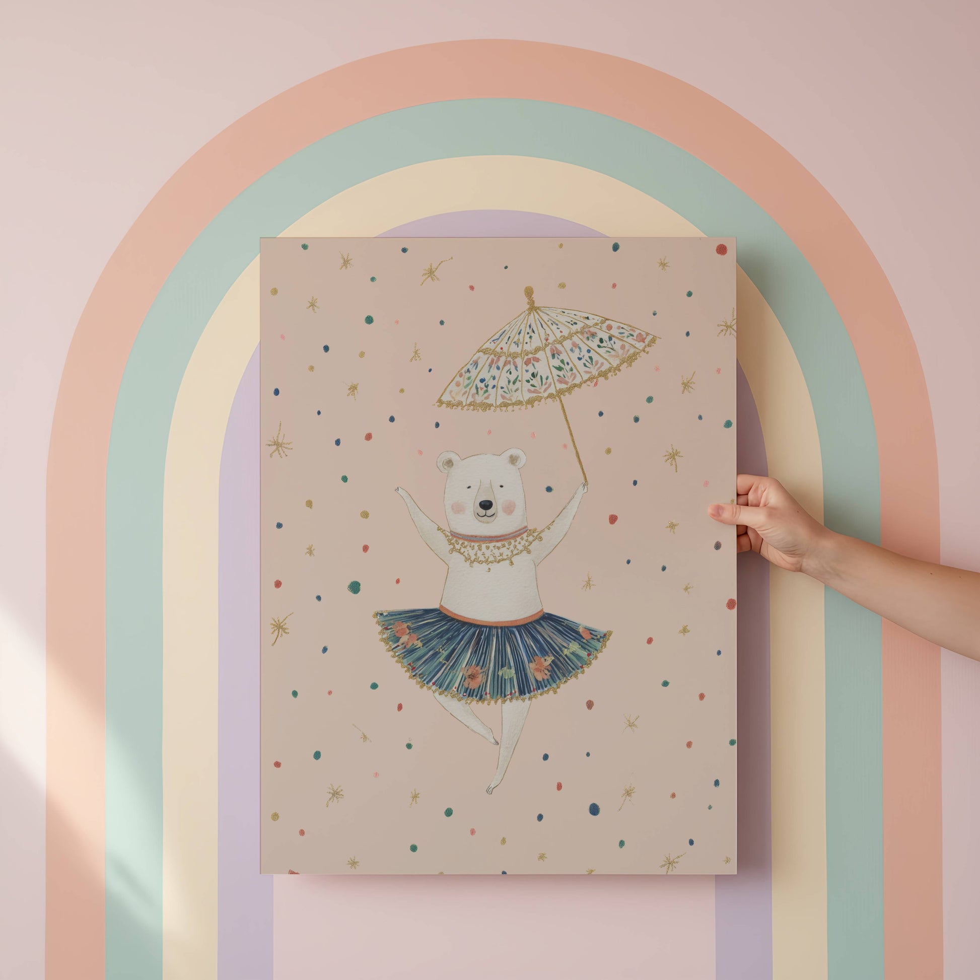 Pink Circus nursery wall art — single framed print, coordinating gallery wall print for nursery