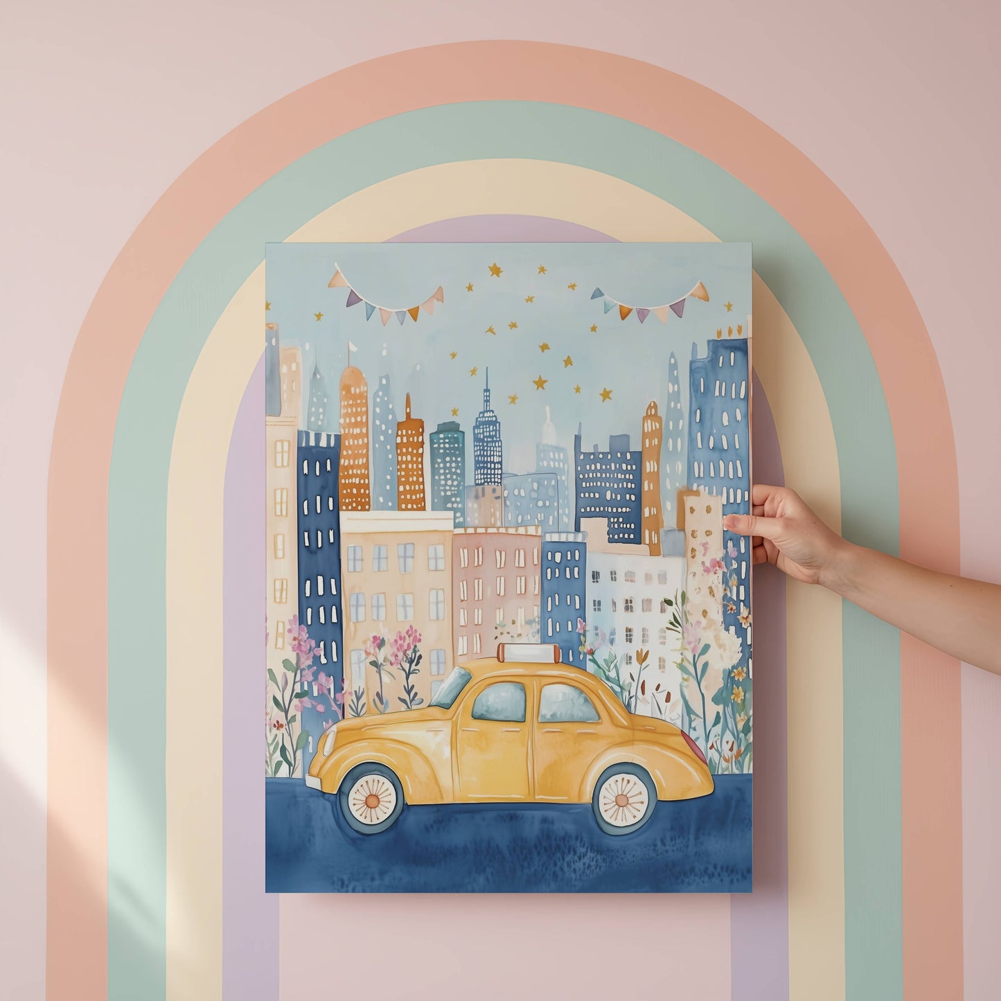 New York Taxi Wall Art Print | Unframed