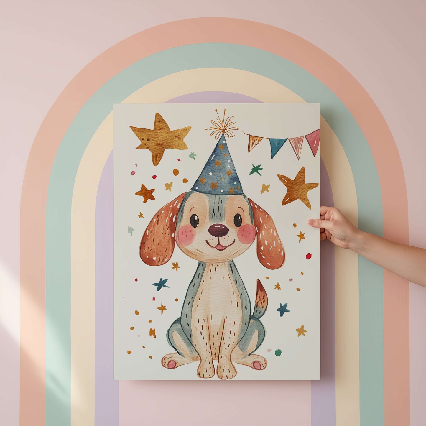 Beagle Puppy Wall Art Print | Unframed