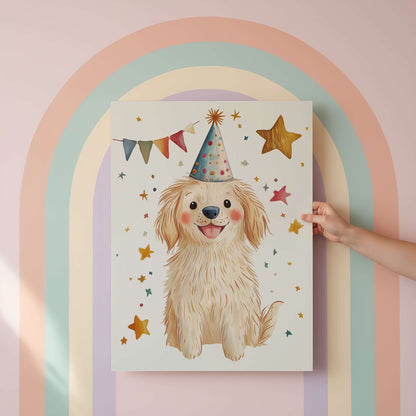 Golden Retriever Puppy Wall Art Print | Unframed