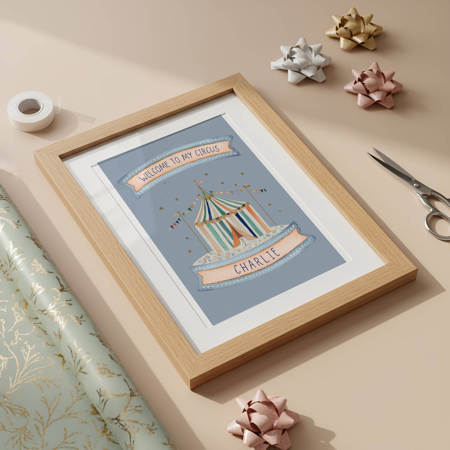 Personalised Circus Print | Unframed