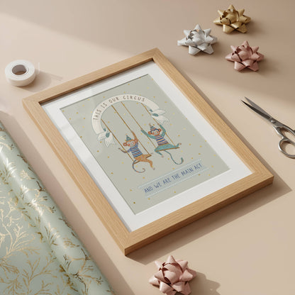 Circus Monkeys Words To Grow | Unframed