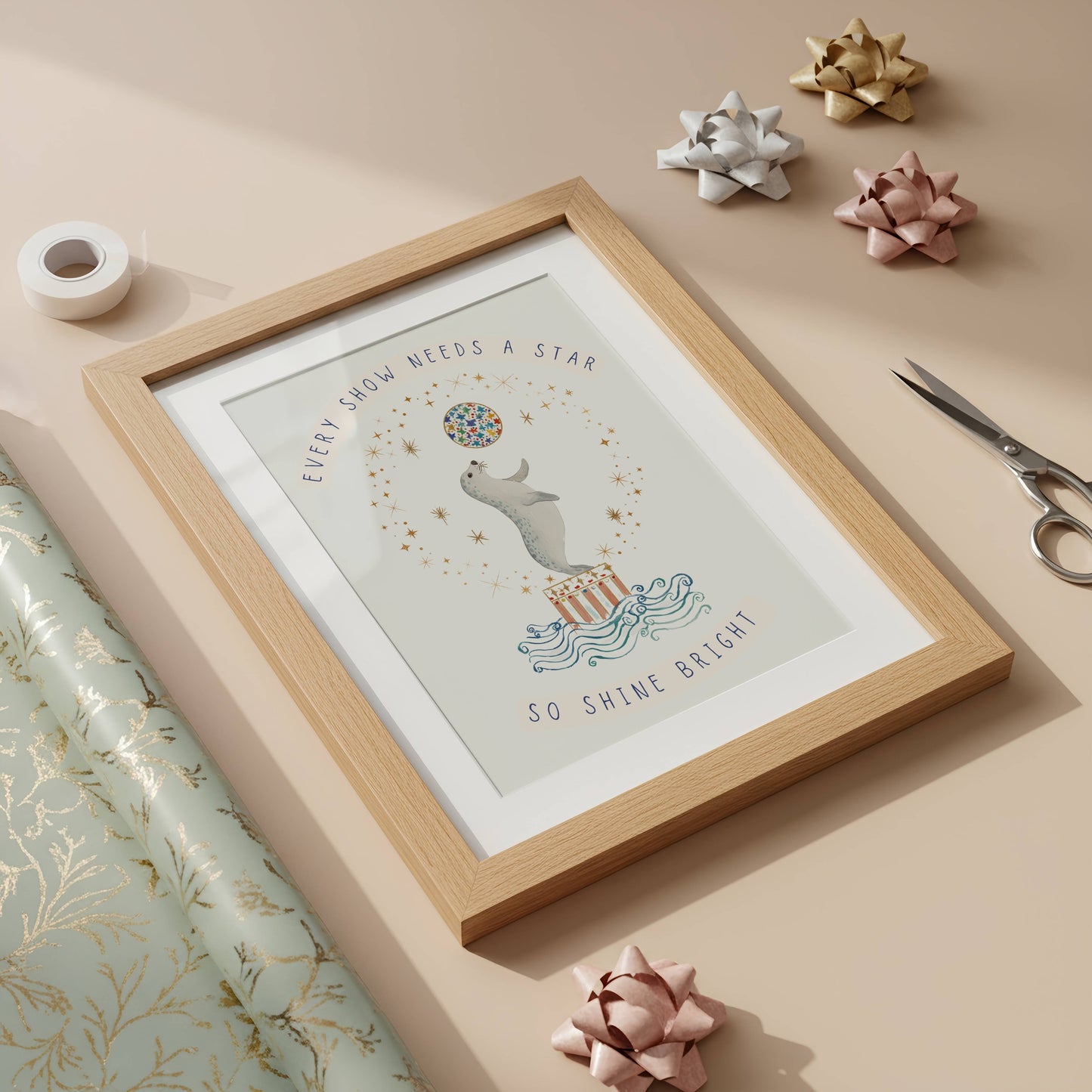 Circus Seal Words To Grow | Unframed
