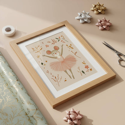Ballerina Mouse Print | Unframed