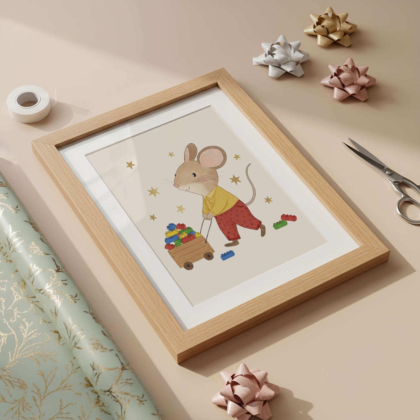 Brick Mouse Print | Unframed