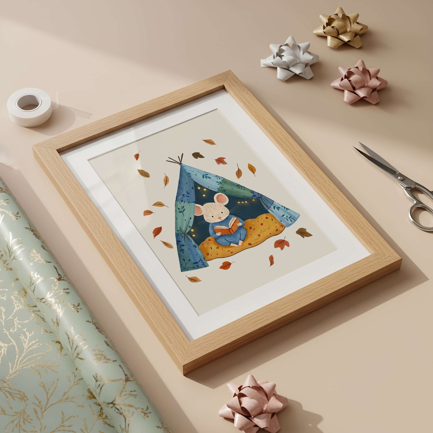 Reading Mouse Print | Unframed
