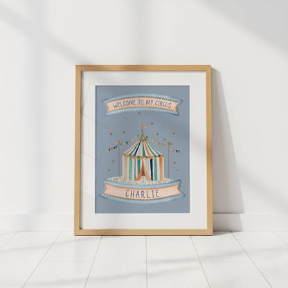 Personalised Circus Print | Unframed