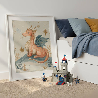 Baby Dragon Stardust Print | Unframed