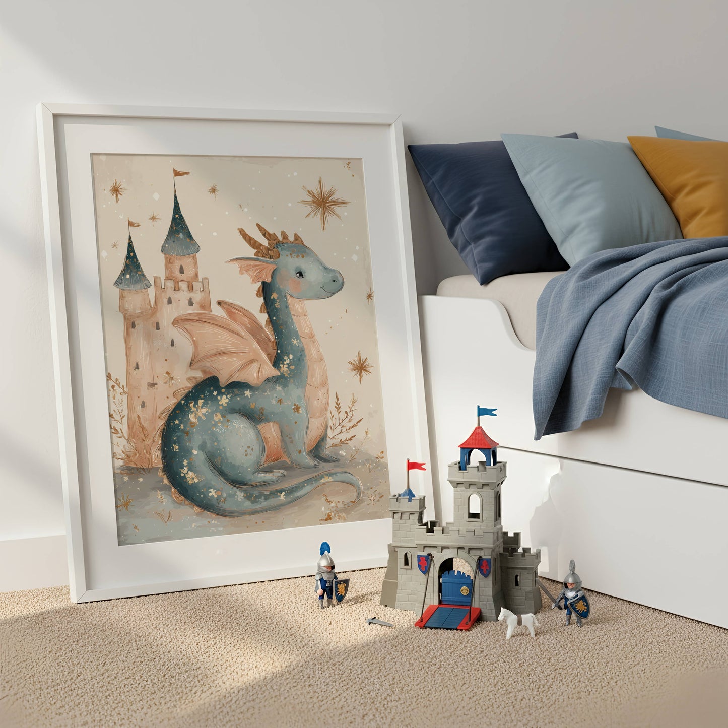 Castle Guardian Baby Dragon Print | Unframed