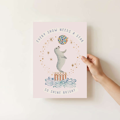 Personalised Pink Circus Wall Art Set of 3 | Unframed