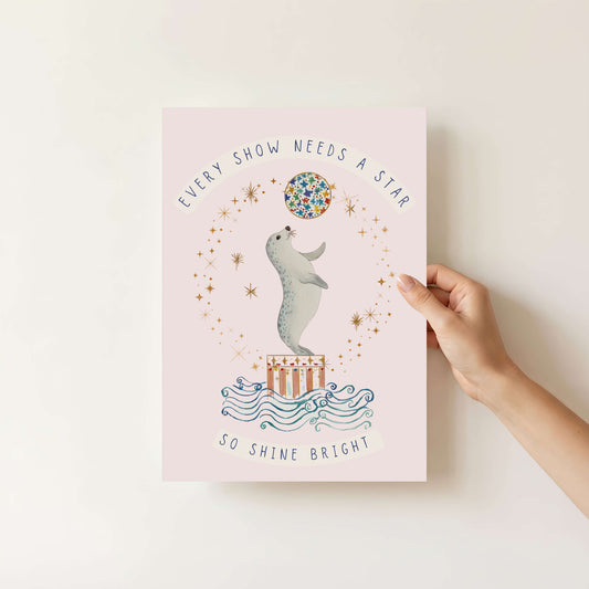 Personalised Pink Circus Wall Art Set of 3 | Unframed