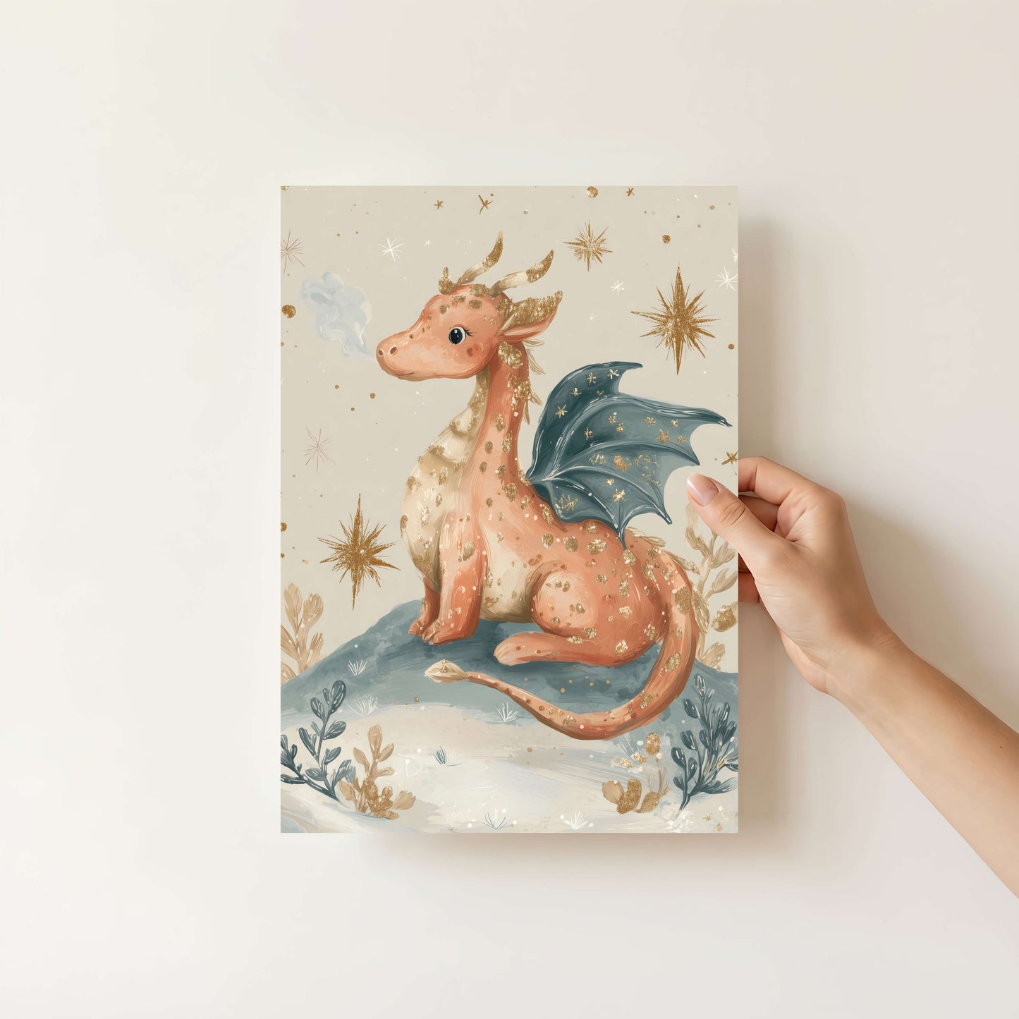 Baby Dragon Stardust Print | Unframed