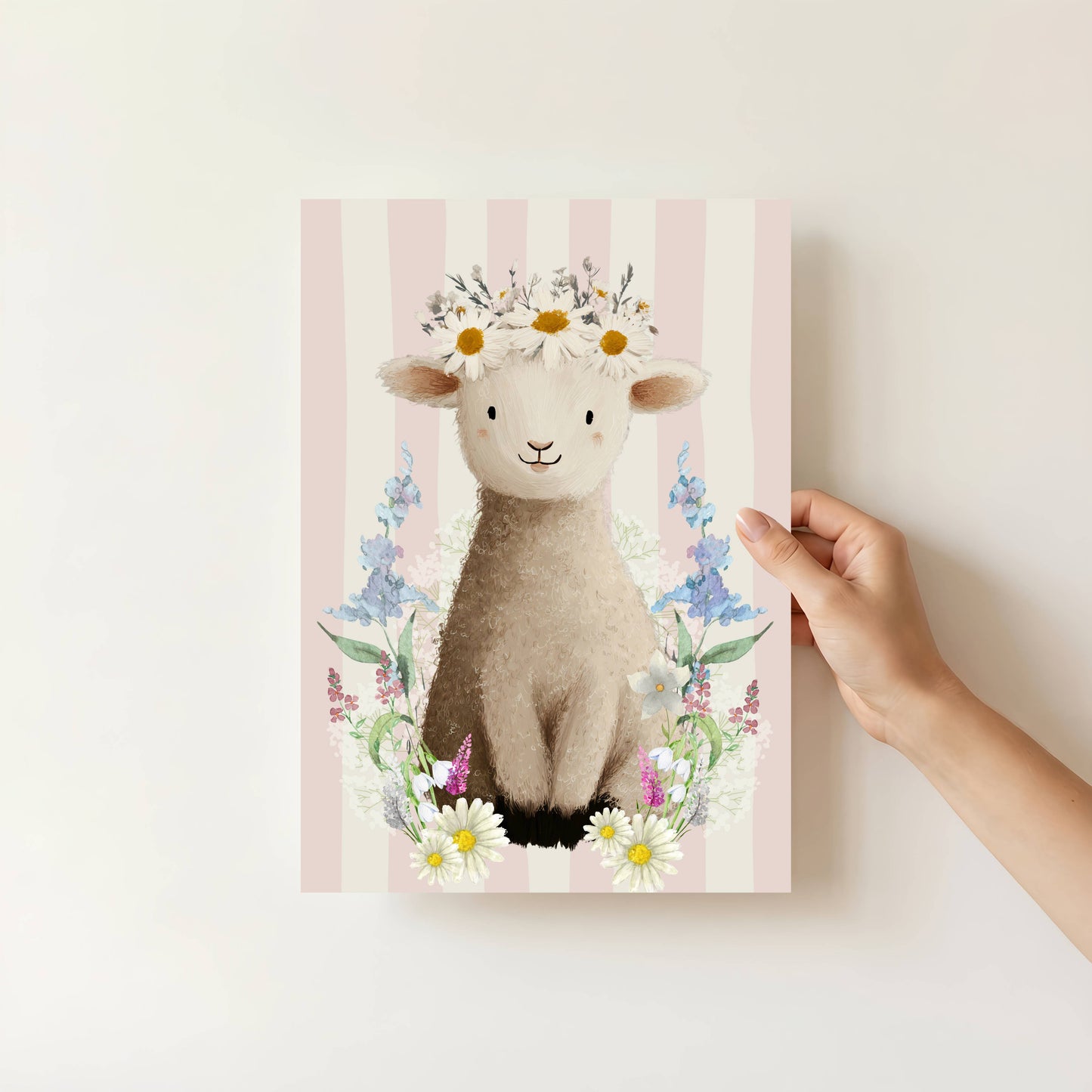 Spring Lamb Wall Art Print | Unframed