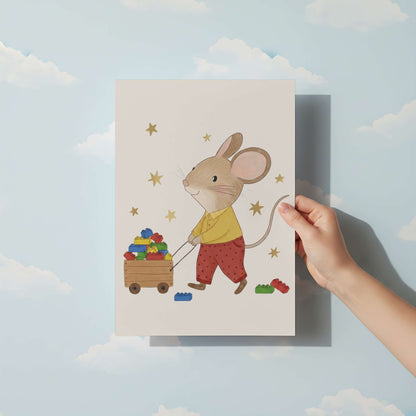 Brick Mouse Print | Unframed