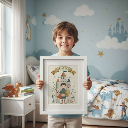 Personalised Knight Print | Unframed