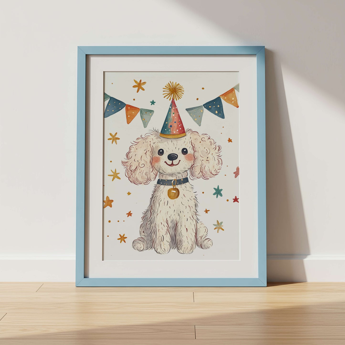 Poodle Puppy Wall Art Print | Unframed