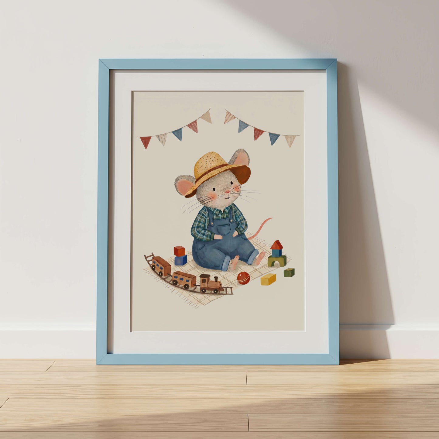 Little Builder Mouse Print | Unframed