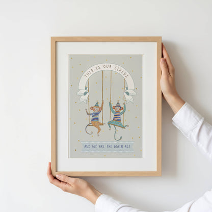 Circus Monkeys Words To Grow | Unframed