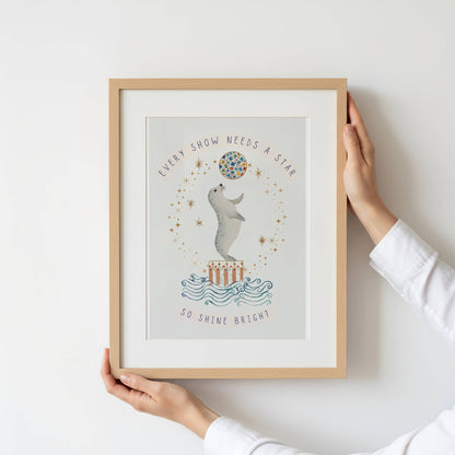Circus Seal Words To Grow | Unframed