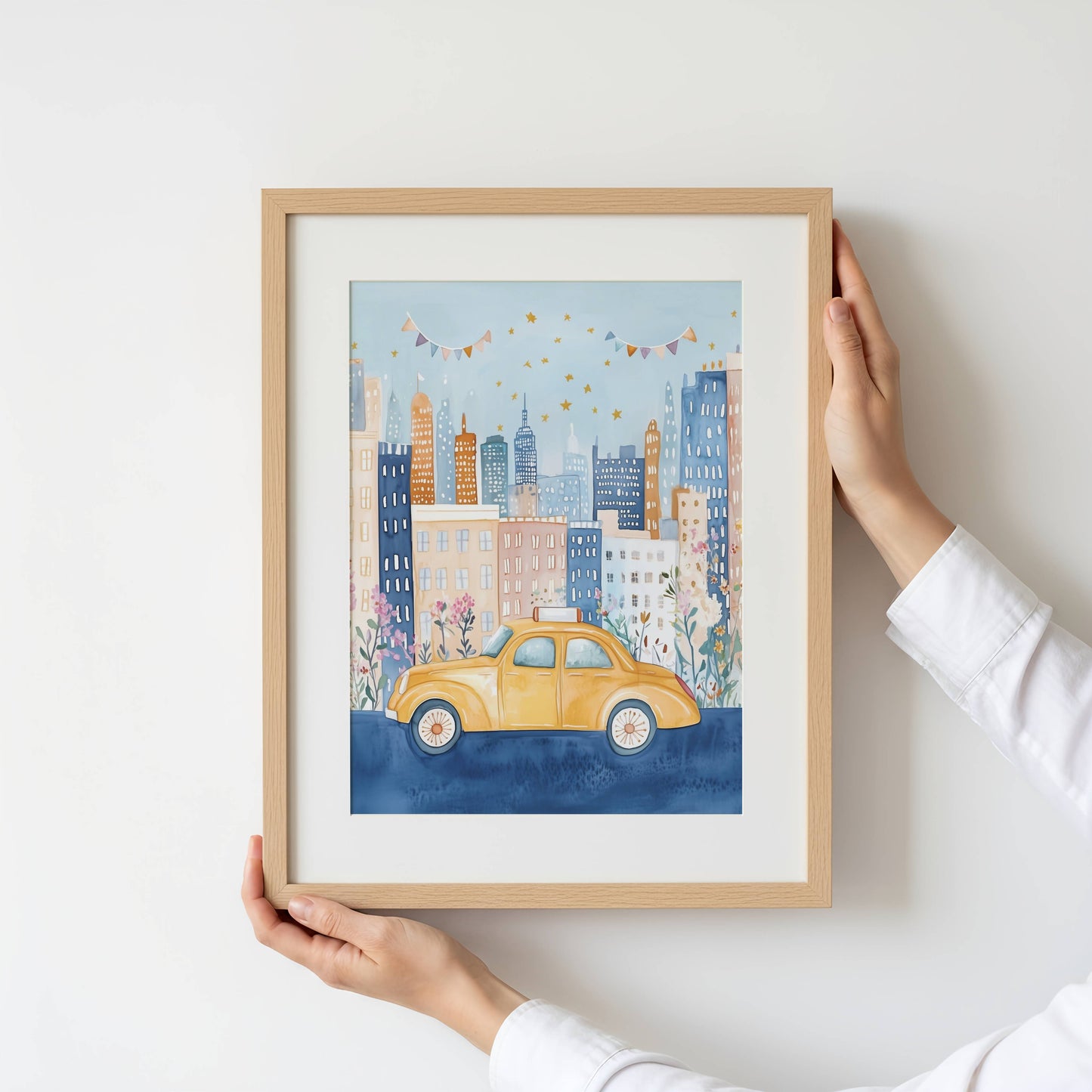 New York Taxi Wall Art Print | Unframed