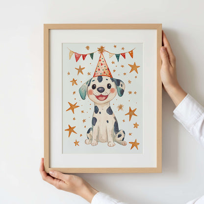 Dalmatian Puppy Wall Art Print | Unframed