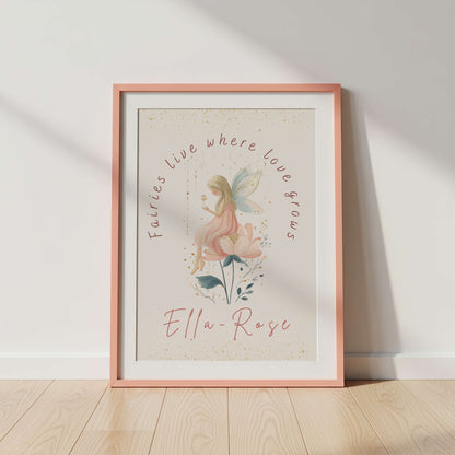 Personalised Fairy Quote Wall Art Print | Unframed