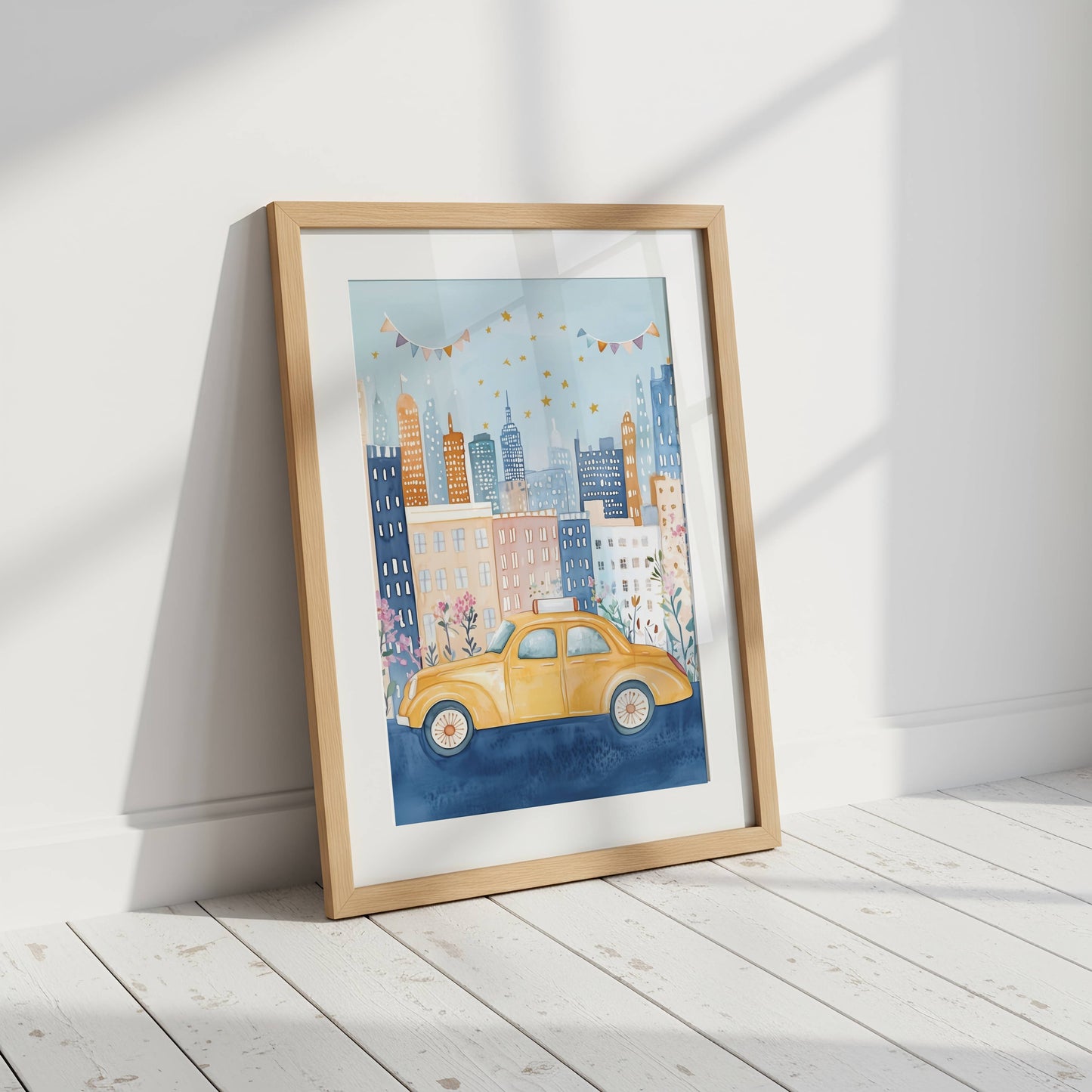 New York Taxi Wall Art Print | Unframed