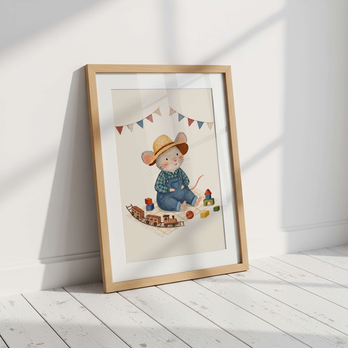 Little Builder Mouse Print | Unframed