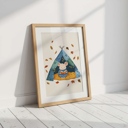 Reading Mouse Print | Unframed