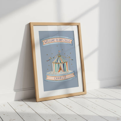 Personalised Circus Print | Unframed