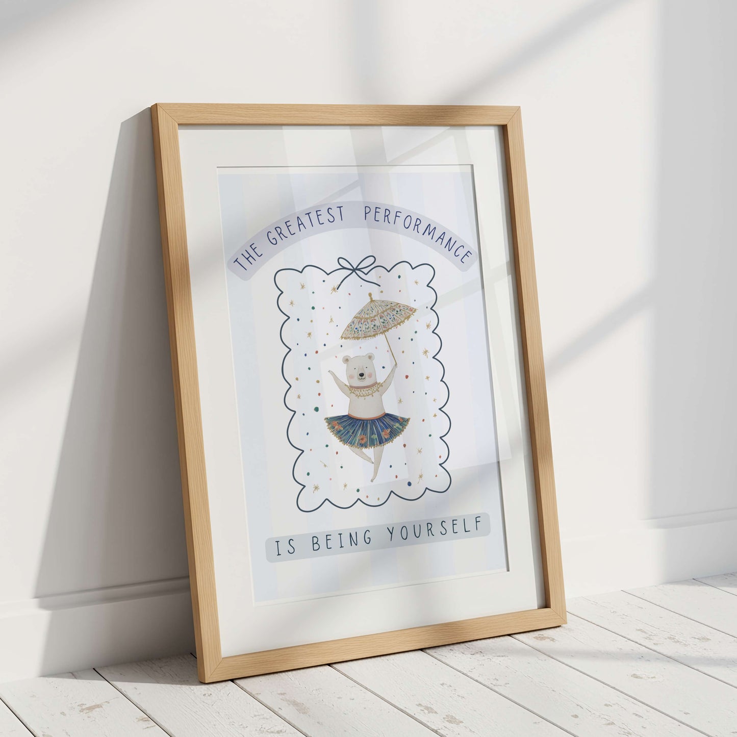Circus Bear Words To Grow | Unframed