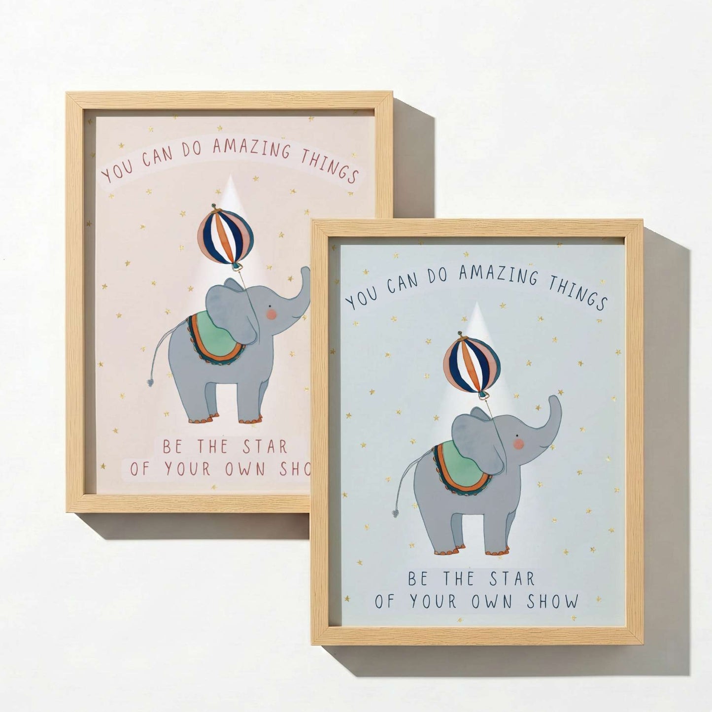 Circus Elephant Words To Grow | Unframed