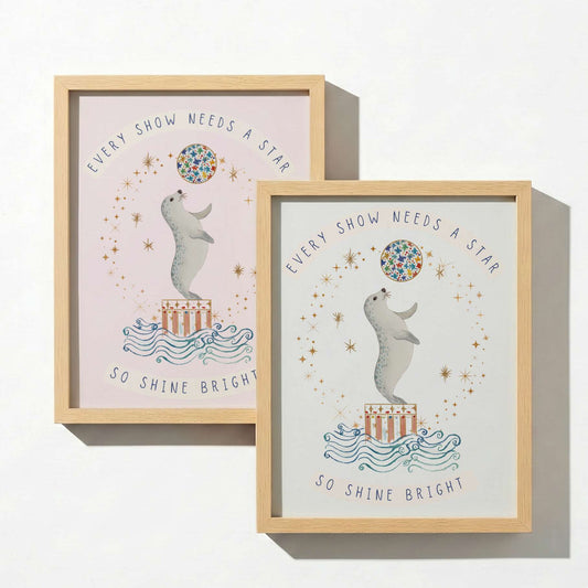 Circus Seal Words To Grow | Unframed