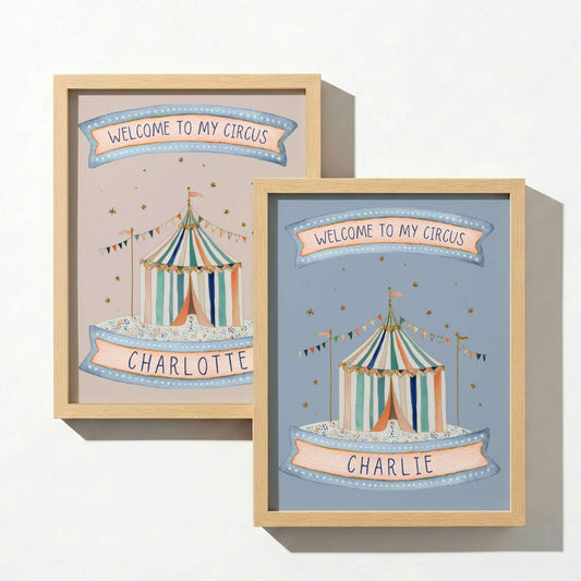 Personalised Circus Print | Unframed