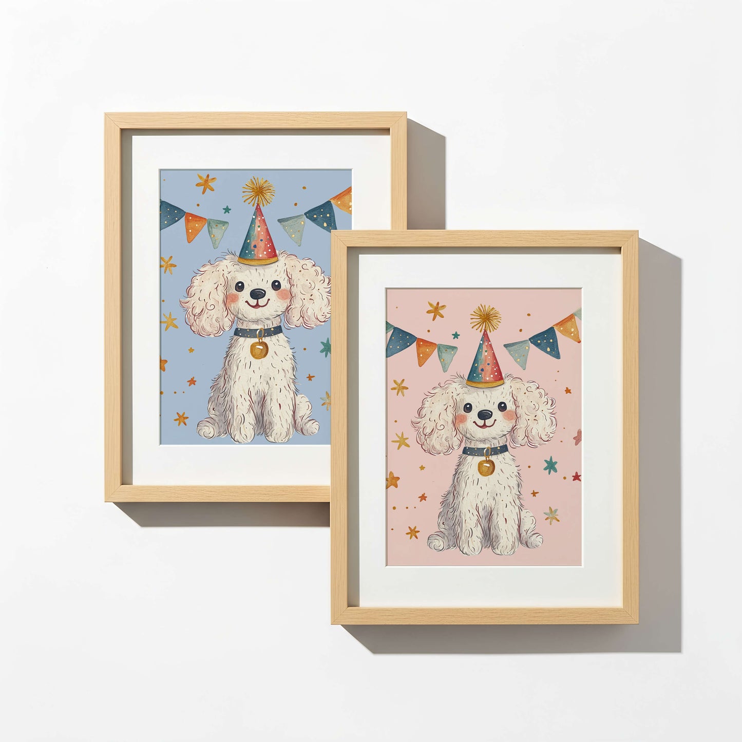 Poodle Puppy Wall Art Print | Unframed