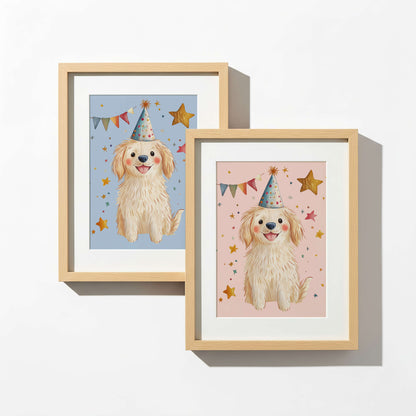 Golden Retriever Puppy Wall Art Print | Unframed